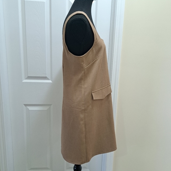 Simons | Icone Dress Women's Jumper Size  Medium Camel Tan Tank Style Dress - Picture 3 of 16
